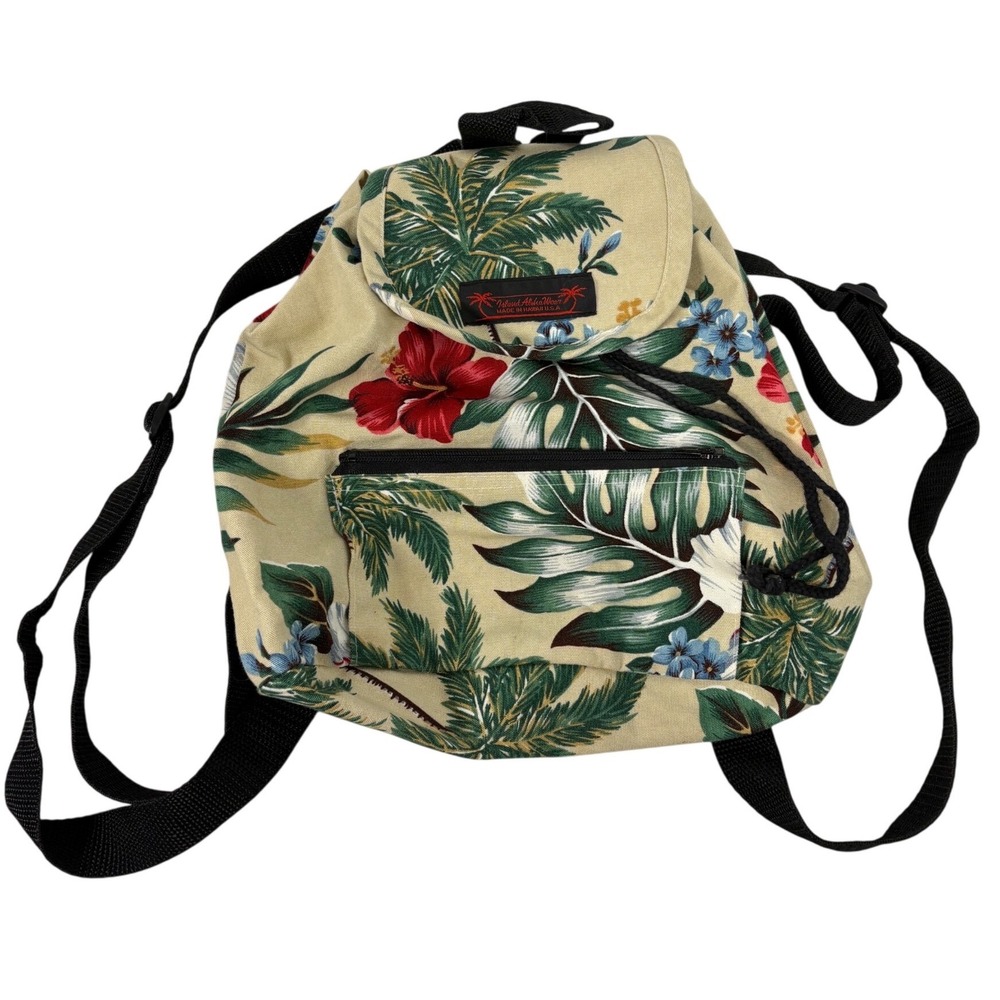 Island Aloha Wear Mini Backpack Hawaiian Tropical Floral Hibiscus Made in Hawaii